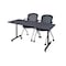 Kobe Rectangle Training Table, 72" W, 29" H, Laminate Top, Gray MKTRCT7230GY23BK - alternate 1